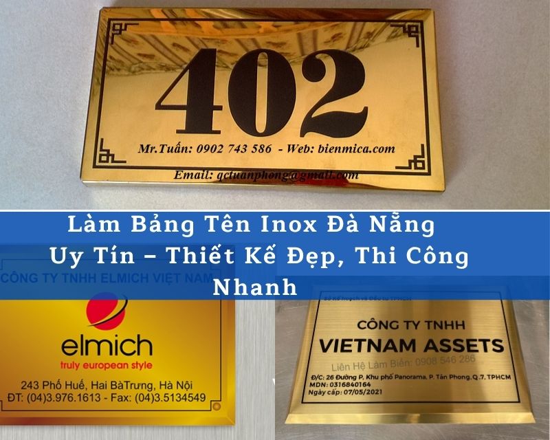 Làm Bảng Tên Inox Đà Nẵng Đẹp – Thiết Kế Sang Trọng, Giá Tốt Nhất