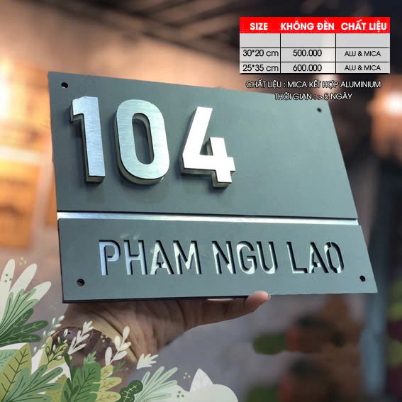 Làm Biển Số Nhà Mica Đà Nẵng Đẹp, Bền, Giá Tốt