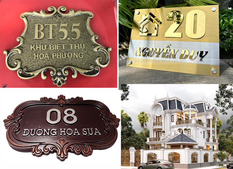 Làm Biển Số Nhà Biệt Thự Đà Nẵng – Thiết Kế Sang Trọng, Đồng Bộ Kiến Trúc