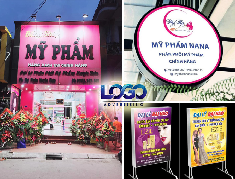Làm Bảng Hiệu Cửa Hàng Mỹ Phẩm Đà Nẵng Đẹp, Sang, Thu Hút Khách