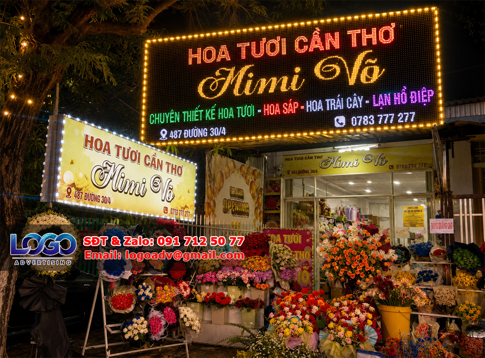 Làm Bảng Hiệu Shop Hoa Đà Nẵng Đẹp, Sang Trọng & Thu Hút Khách Hàng