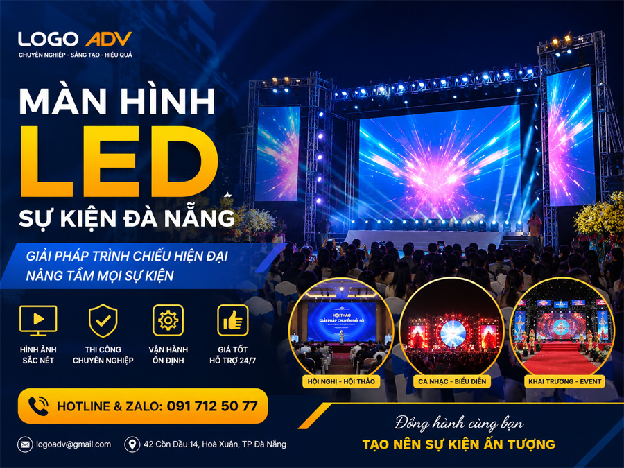 Màn Hình LED Sự Kiện Đà Nẵng – Thi Công Chuyên Nghiệp, Hình Ảnh Sắc Nét, Nâng Tầm Mọi Chương Trình