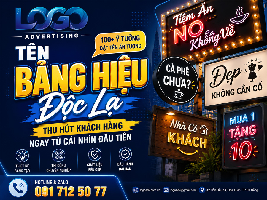 Tên Bảng Hiệu Độc Lạ – 100+ Ý Tưởng Đặt Tên Thu Hút Khách Hàng Ngay Từ Cái Nhìn Đầu Tiên