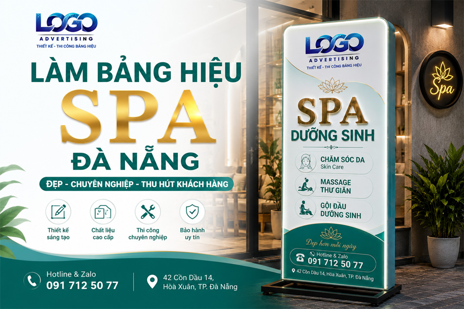 Làm Bảng Hiệu Spa Đà Nẵng Đẹp – Sang Trọng & Thu Hút Khách Hàng
