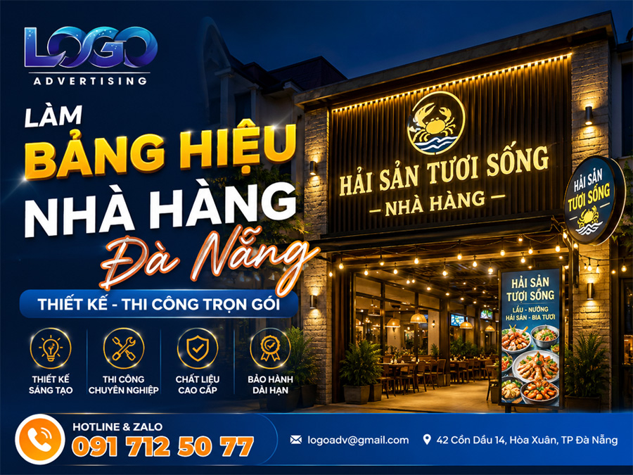 Làm Bảng Hiệu Nhà Hàng Đà Nẵng Đẹp – Thu Hút Khách Hiệu Quả