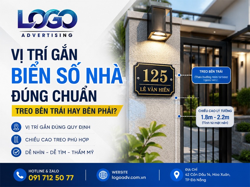 Vị Trí Gắn Biển Số Nhà Đúng Chuẩn – Treo Bên Trái Hay Bên Phải?