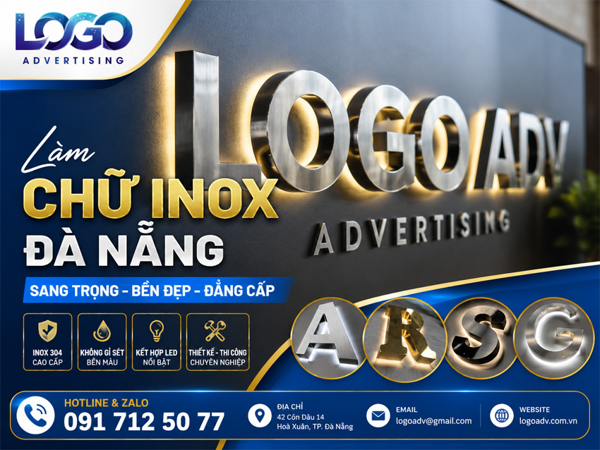 Làm Chữ Inox Đà Nẵng – Thiết Kế, Gia Công Và Thi Công Chữ Inox Đẹp, Bền, Sang Trọng