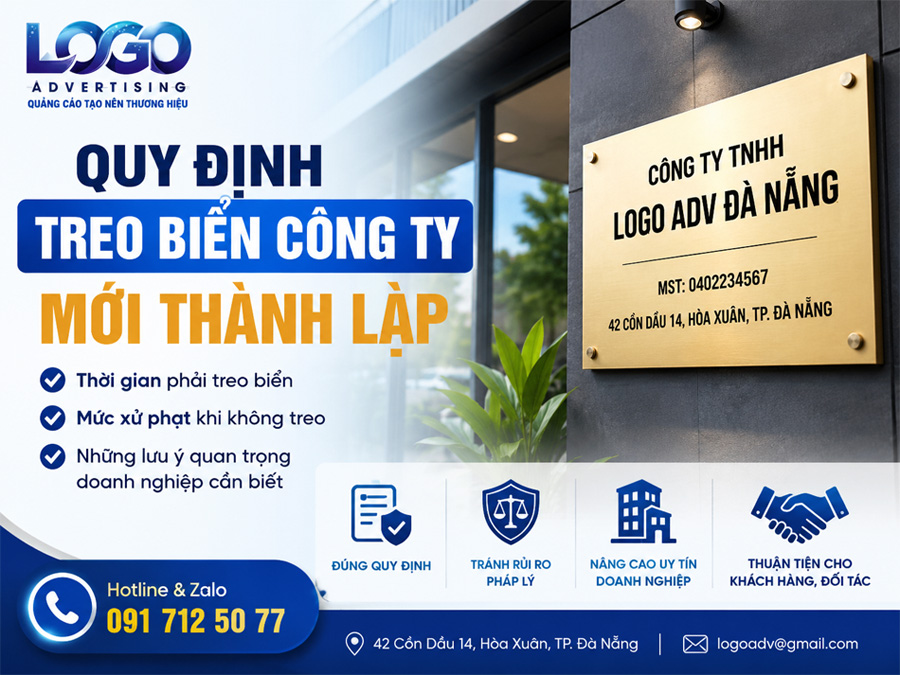 Quy Định Về Treo Biển Công Ty Mới Thành Lập Mới Nhất