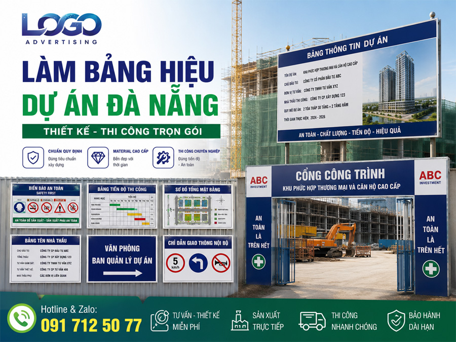 Làm Bảng Hiệu Dự Án Đà Nẵng Uy Tín – Thiết Kế và Thi Công Trọn Gói