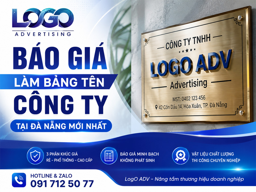 Báo Giá Làm Bảng Tên Công Ty Tại Đà Nẵng Mới Nhất 2026