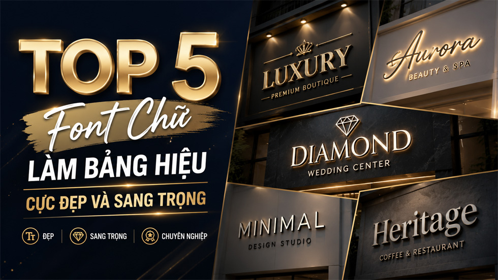 TOP 5 Font Chữ Làm Bảng Hiệu Cực Đẹp Và Sang Trọng