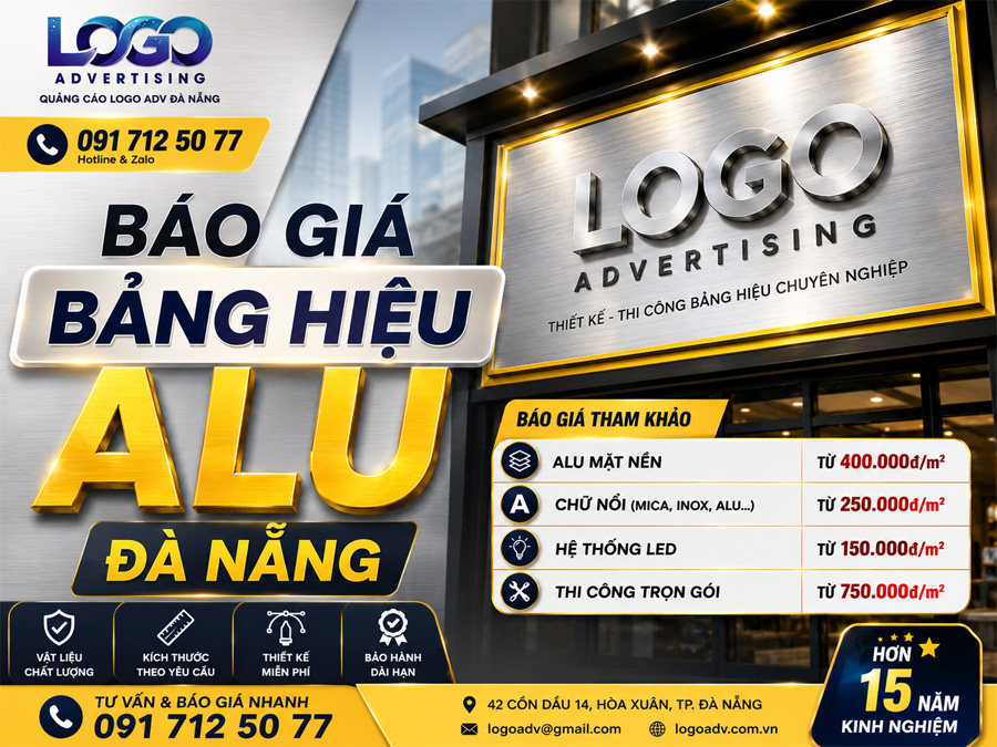 Báo Giá Bảng Hiệu Alu Đà Nẵng Mới Nhất