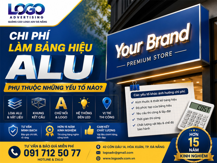 Chi Phí Làm Bảng Hiệu Alu Phụ Thuộc Những Yếu Tố Nào?