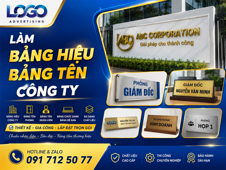 Làm Bảng Hiệu, Bảng Tên Công Ty Đà Nẵng – Đầy Đủ Các Loại