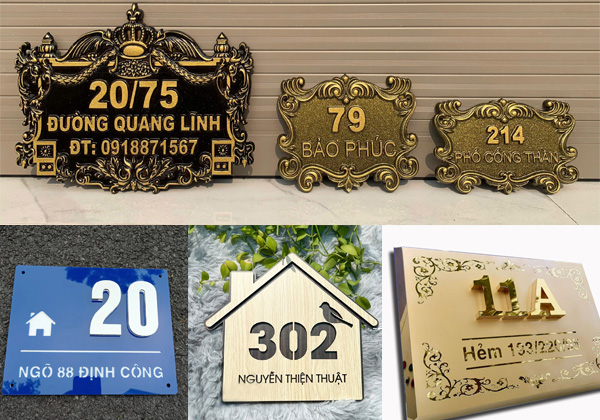 <p style="text-align: center;"><strong>Biển số Nh&agrave;</strong></p>