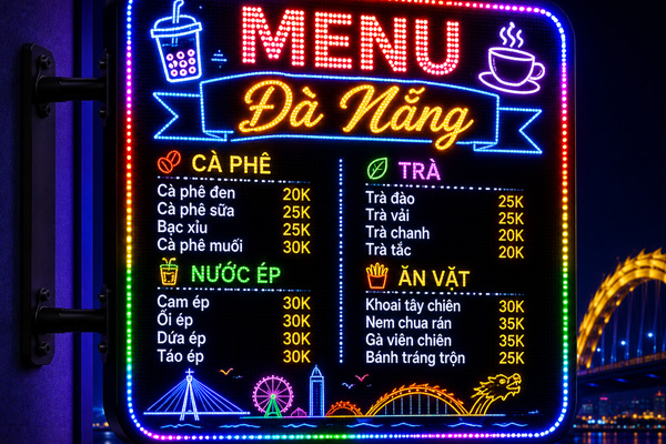 <p style="text-align: center;"><strong>Bảng Menu Led</strong></p>