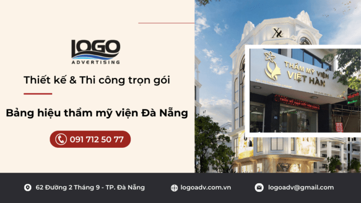 làm bảng hiệu thẩm mỹ viện Đà Nẵng - Công ty Sắc Màu Lô Gô