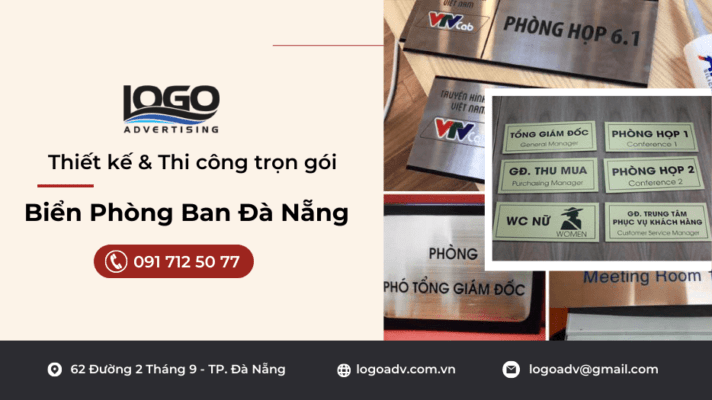 Làm Biển Phòng Ban Đà Nẵng - Công Ty Sắc Màu Lô Gô