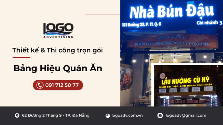Làm Bảng Hiệu Quán Ăn Đà Nẵng - Logoadv