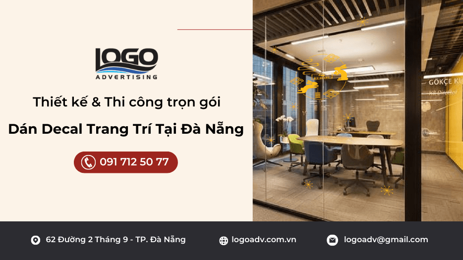 Dán Decal Trang Trí Văn Phòng Đà Nẵng - Logo Adv